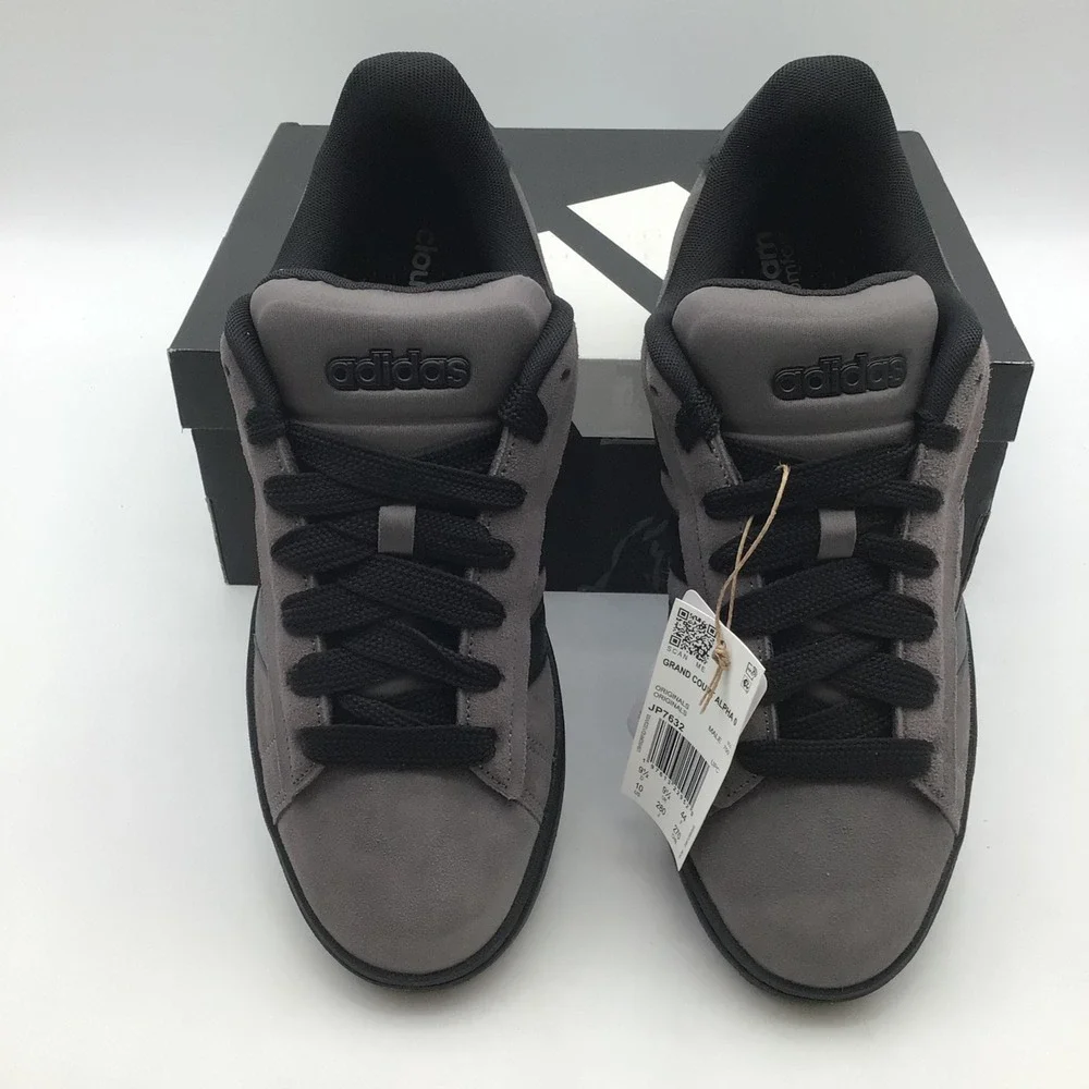 Adidas Grand Court Alpha 00s Grey Black Suede Sneakers JP7632 Mens Size 10 NEW